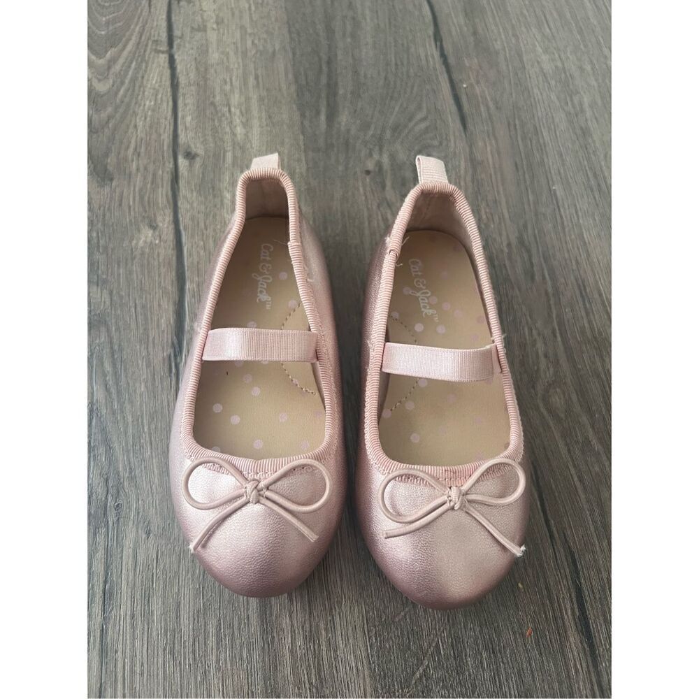 Cat & Jack Rise Gold Ballet Flats size 6